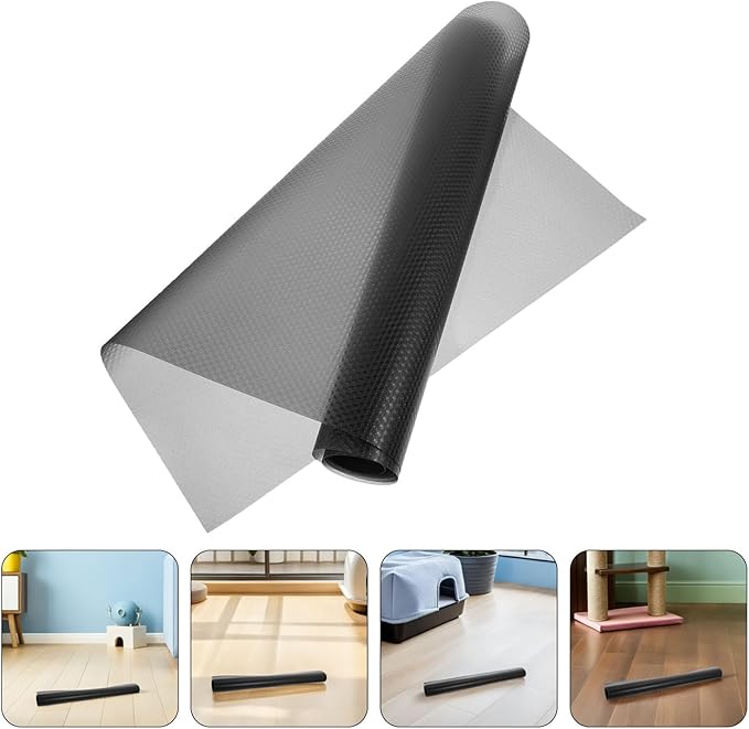 FRCOLOR Reptile Carpet Mat Non-Adhesive Terrarium Substrate Liner 60x150cm Black Reptile Cage Flooring for Leopard Gecko Bearded Dragon Lizard Snake Tortoise