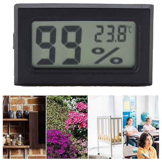 Digital Thermometer Hygromete, Crawler Electronic Temperature Humidity Meter Indoor Hygrometer Sensor for Spiders Scorpions Horned Frogs Lizards Chameleons Tortoises