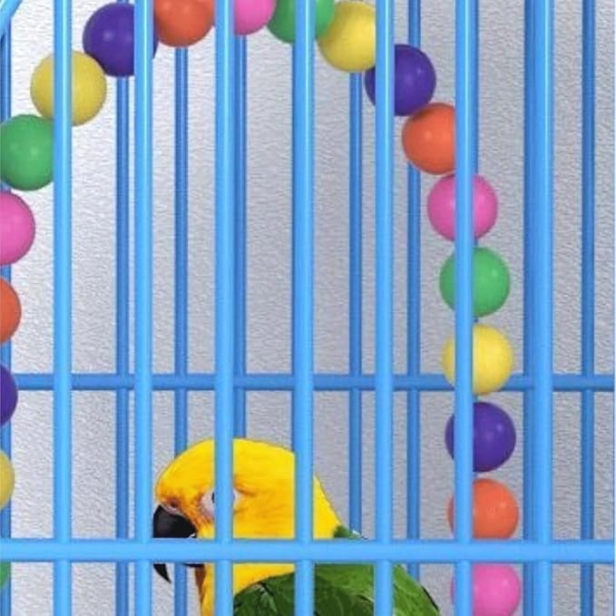 Bird Cage Bird Aviary Metal Tall Tiel Cage Parrot Cage Flight Birdcag Portable Bird Carrier with Hook Travel Carrier Cage Strong(White)