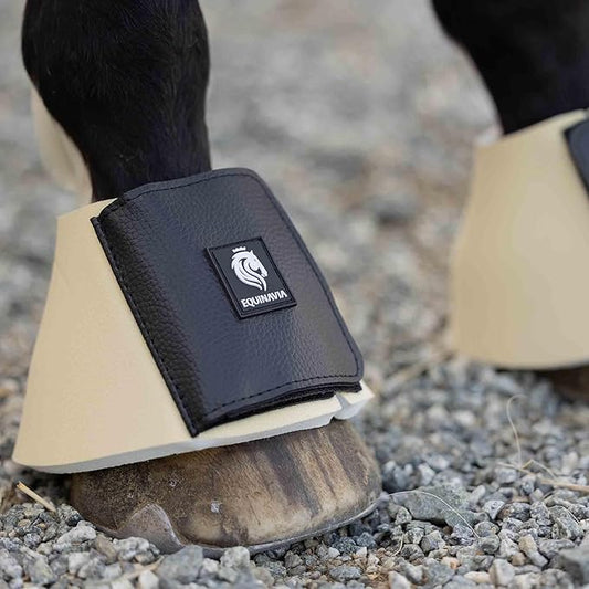 Equinavia Toki Bell Boots for Horses | Neoprene Overreach Boots - French Vanilla - M