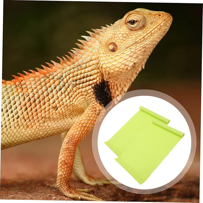 Garneck 2pcs Reptile Carpet Mat and Washable Substrate for Terrarium Bedding for Snakes Lizards Turtles and Bearded Dragons Non-Adhesive Design