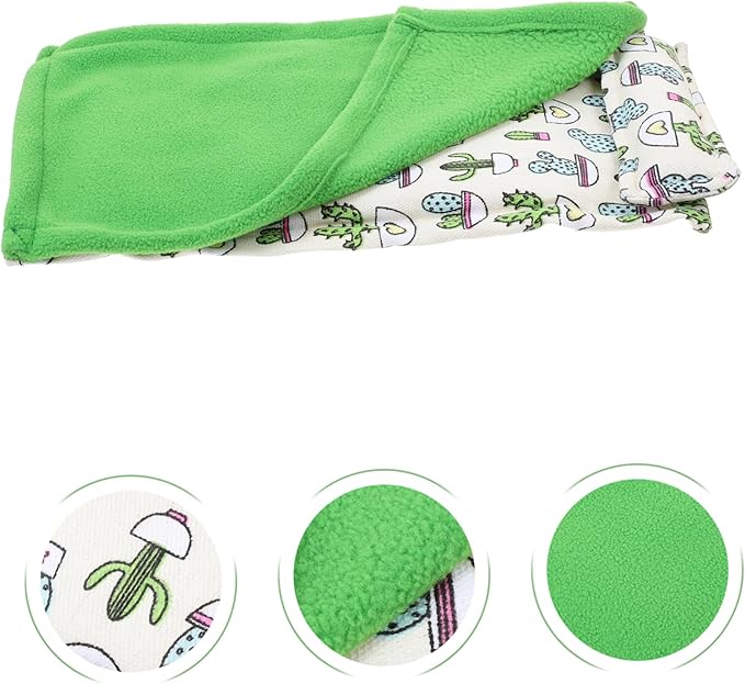SUPVOX Reptile Sleeping Bag with Pillow Warmth Lizard Mat for Crawling Pets Comfortable Blanket for Bearded Dragons Snakes and Lizards