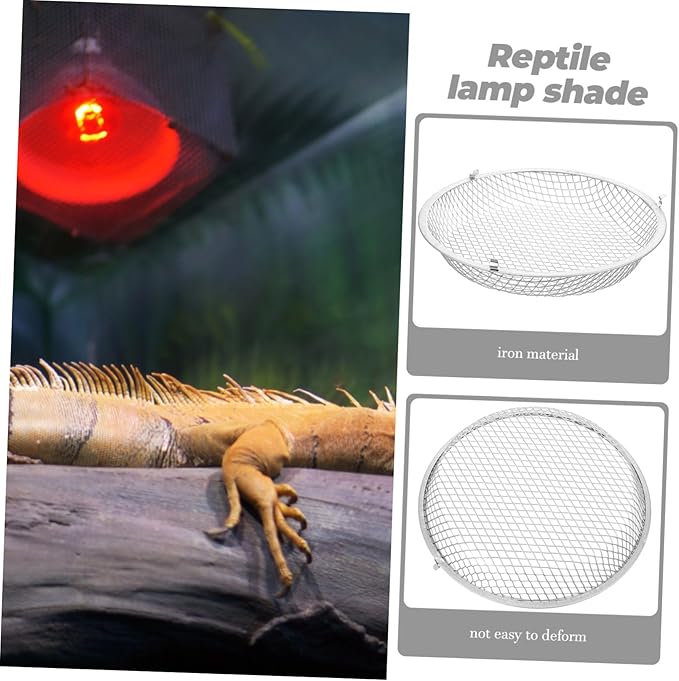 Reptile Heat Lamp Mesh Cover Scald Protection Shade for Reptile Boxes Durable Construction Easy to Install for Heating Lamps Lizard Tanks