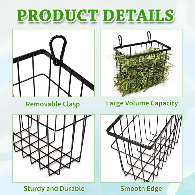 SANGLE SOPFFY Rabbit hay Feeder Small Animal Feeding Set with 350ml Water Bottle, Hay Rack, Pellet Dish for Guinea Pigs, Chinchillas, Bunny- Multifunctional Pellet Food Bowl Dispenser
