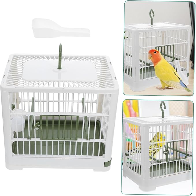 Foldable Portable Bird Travel Cage with Stand for Parakeets and Small Birds Cockatiel Carrier Box Easy to Clean Compact Parrot Villa Cage for Outdoor Use