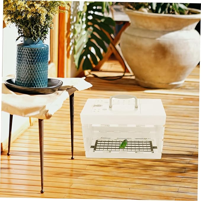 DECHOUS Travel Size Parrot Cage Small Bird Carrier for Parrot Bird Cage Travel Carrier with Handle Portable for Outdoor Use