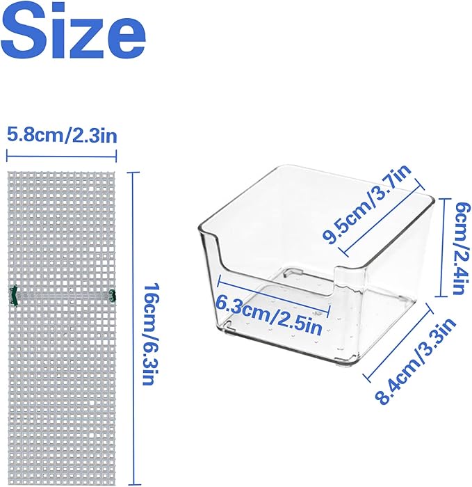 2 Pack Transparent Aquarium Tank with Climbing Ramp, Crab Habitat for Small to Medium Hermit Crabs