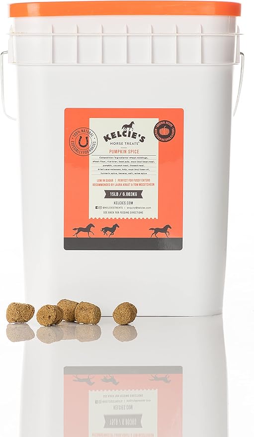 Horses Treats - Low Sugar, Starch, and Carbohydrates | Healthy Treats for Horse Supports Superior Digestion 15 Pound Bucket (Pack of 1)