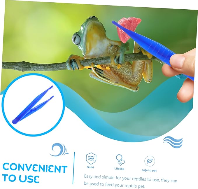 Yardwe 6pcs Reptile Special Tweezers Scorpion Lizard Feeding Tool Plastic Tweezers Fine Grip for Animal Feeding