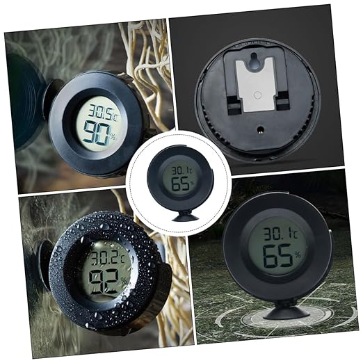 Reptile Hygrometer and Thermometer for Terrarium Digital LCD Temperature and Humidity Meter Accurate Readings for Snakes Lizards and Turtles
