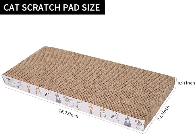 10 Packs cat Scratcher Toys Reversible Scratching Post Board for Indoor Cats Cardboard pad Sleep Play and Grind Claws - Image 2