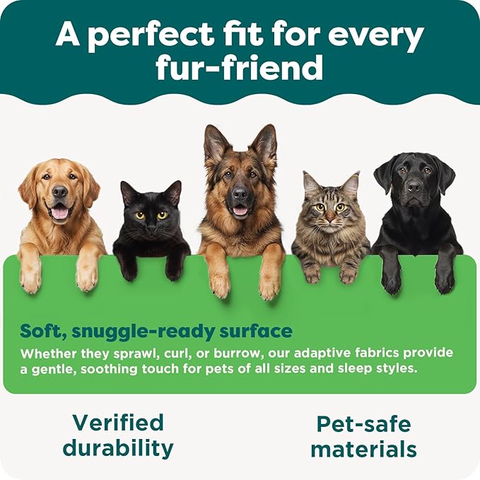 Furhaven Orthopedic Dog Bed for Large Dogs w/ Removable Bolsters & Washable Cover, For Dogs Up to 125 lbs - Faux Fur & Velvet Sofa - Smoke Gray, Jumbo Plus/XXL
