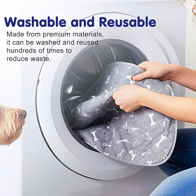 Puppy Pads with pheromones, Elite Pads for Cats, Washable Puppy Pads for Dogs and Cats, Leak-Proof & Anti-Slip Pet Training Pad for Home & Travel(Grey+Grey,M:23.6*15.7in)