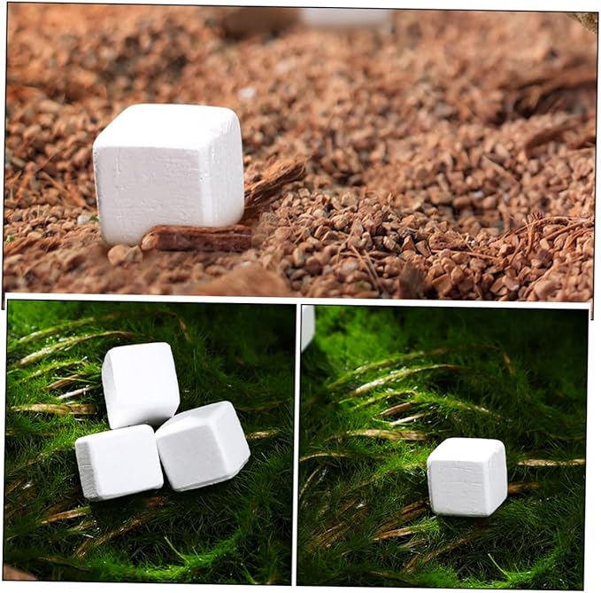 Kisangel 30pcs Natural Mineral Block for Tortoise Turtle Lizard Frog Chameleon Supports Health Promotes Growth Enhances Water Quality for Reptile Amphibian Care