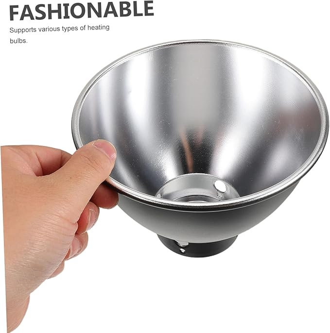 Toddmomy Reptile Heat Lamp Shade Dome Reflective Cover for Terrarium Lighting Optimal Heat Distribution Compatible with Various Bulbs Easy Assembly for Reptile Habitat