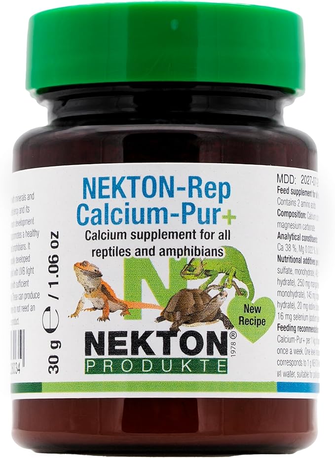 Nekton-Rep Calcium-Pur Pure Calcium for Reptiles and Amphibians,35g (1.24oz)
