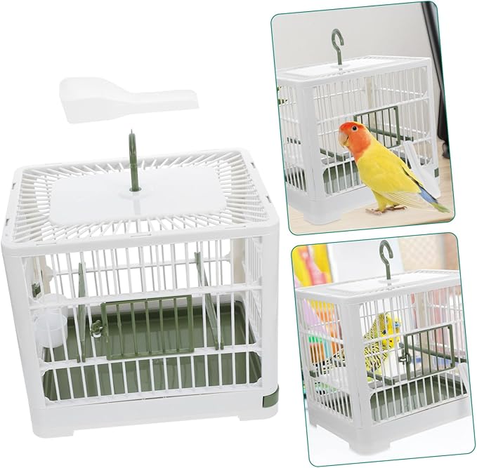 Generic Foldable Bird Travel Cage for Parrots Portable Bird Carrier with Stand Lightweight Design for and Cleaning and Parakeets