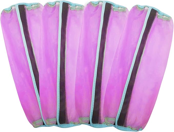 Mesh Fly Boots for Horse Breathable shoofly Leggings for Horses Set of 4 (L, Purple)