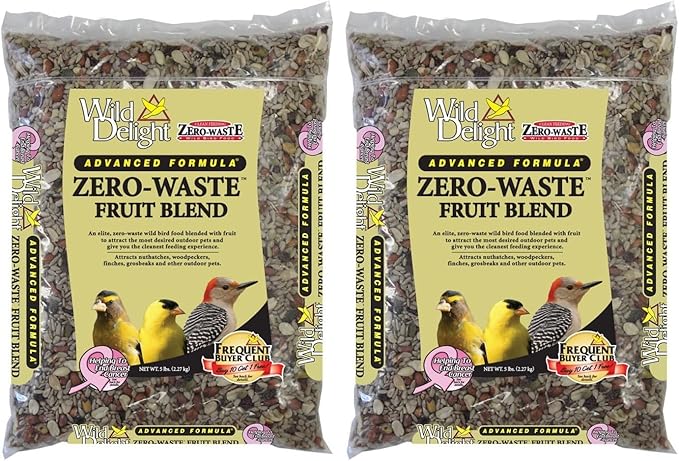 Wild Delight Zero-Waste Fruit Blend Bird Food, 5 Lb (Pack of 2)