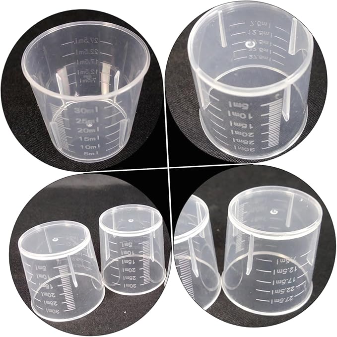 Sosoport 100pcs Multi-functional Reptile Feeding Cups Creative Measuring Dishes for Geckos Lizards and Pets Safe for Food and Water Easy to Clean