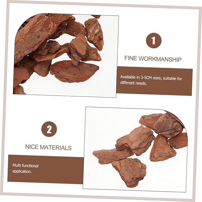 SUPVOX Natural Reptile Bark Bedding Tree Bark Chips Decor for Lizards Decorations Easy Maintenance Lizard Bedding