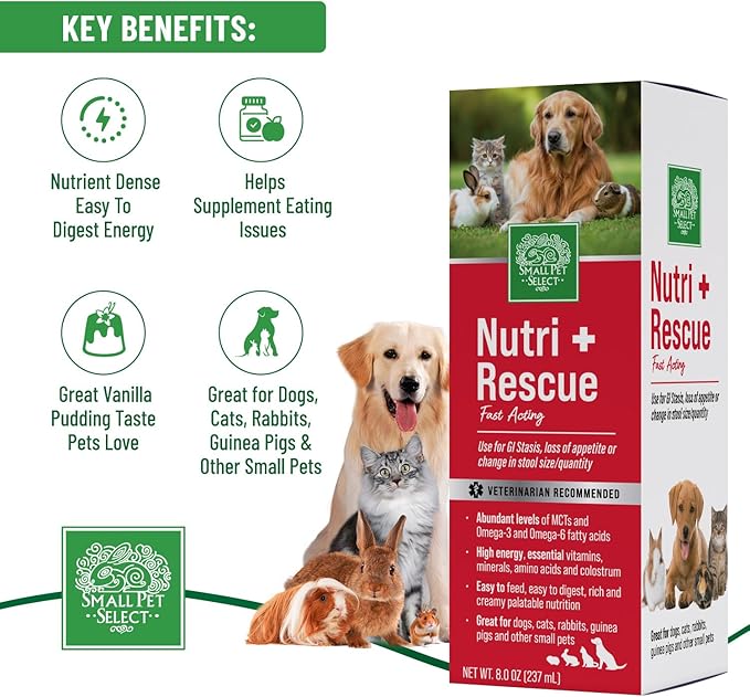 Small Pet Select Nutri-Rescue (Fast Nutrition to Keep GI Tract Moving) (8 OZ Liquid)