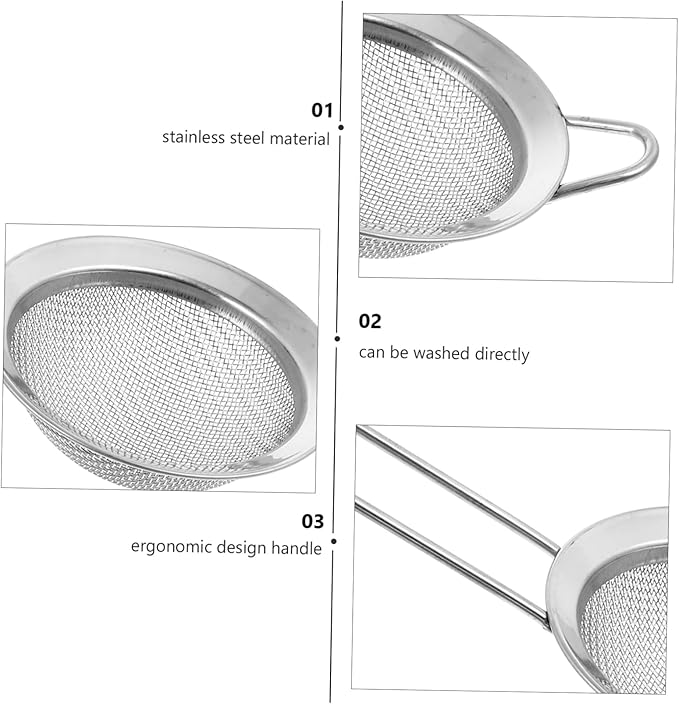Mipcase 6pcs Stainless Steel Reptile Sand Shovel for Tortoise and Lizard Litter Cleaning Fine Mesh Sifting Tool for Effortless Waste Removal and Bedding Maintenance