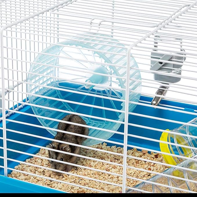 Ferplast Paula Small Hamster Cage | Fun & Interactive Cage Measures Measures 18.11L x 11.61W x 9.6H & Includes All Accessories