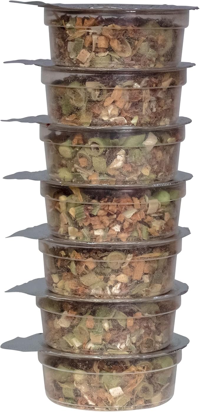 Healthy Herp Veggie Mix Instant Meal for Reptiles - Nutritious Bearded Dragon Accessories, Bearded Dragon Food - Made in USA - Quick Prep, for Box Turtles, Lizards, Tortoises - 7 x 0.16 oz (4.6g) Cups