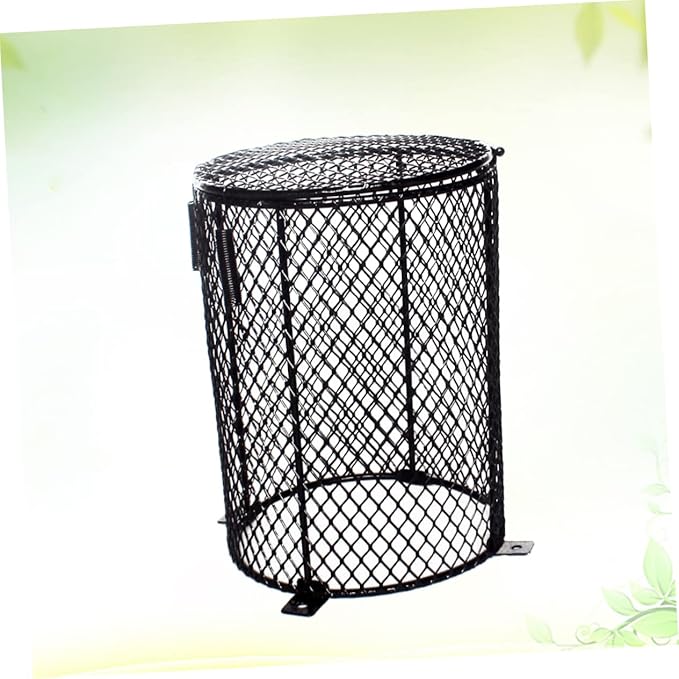 BESTonZON Reptile Heat Lamp Cover Scalding Lampshade for Reptiles Sturdy Black Protective Shell for PET Heating Lamps in Terrariums Suitable for Lizards Snakes and Turtles