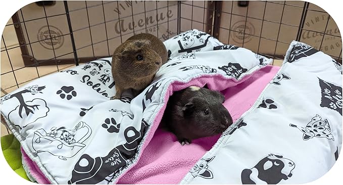 Fleece Playground for Guinea Pig and Rabbit - All in One, It's a Blanket, a Giant Tunnel, a House, a Cushion and a Bed - 55.1 x 27.6 in - Green