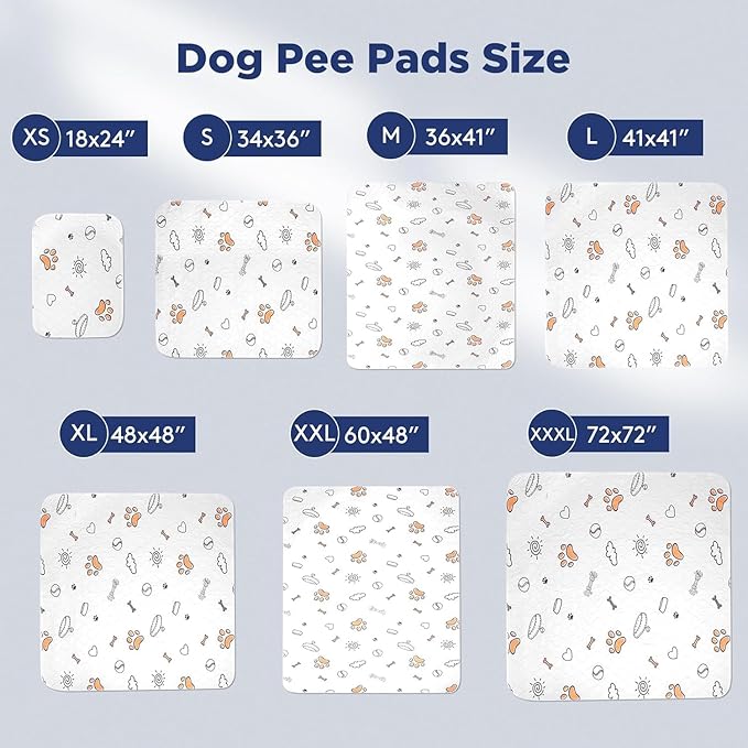Washable Pee Pads for Dogs, 2 Pack Large 36"x41" Super Absorbent Reusable Dog Training Pads, 100% Waterproof Non-Slip Puppy Whelping Dog Playpen Indoor Pads Mat Pet Supplies