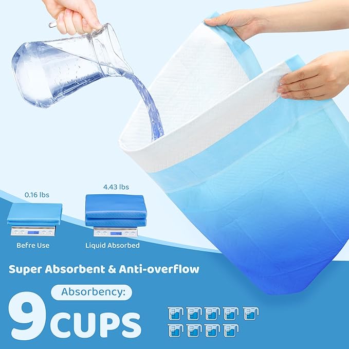 Upgrade Leak-Proof Pet Training and Puppy Pads, Jumbo Pee Pads for Dogs with Thicken Polymer Heavy Absorbency, Quick Dry Disposable Pee Pads for Cats Dogs