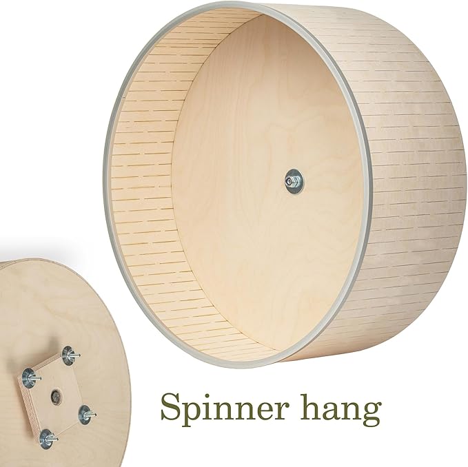 Exercise Wheel for Tortoises, Extra-Wide 15 cm (6 in) Running Surface, Double Ball Bearings, Non-Slip Track, Indoor Pet Exercise Wheel (14inches (35cm) Spinner Hang)