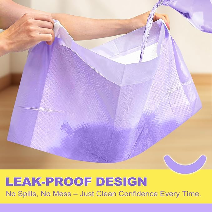 MIZOK Dog Pads Extra Large 28x44in, XXL Potty Pads for Dogs, Keeps Fresh & Clean, Ultra Absorbent Up to 12 Cups, 6 Layers Leak-Proof, Purple Lavender Color (30 Counts)