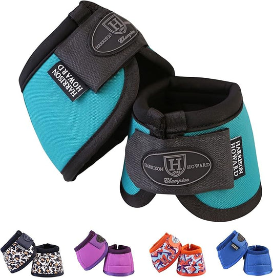 Harrison Howard Horse Bell Boots Overreach Bell Boots No-Turn Bell Boots for Horse-Durable Protective Hoof Boot