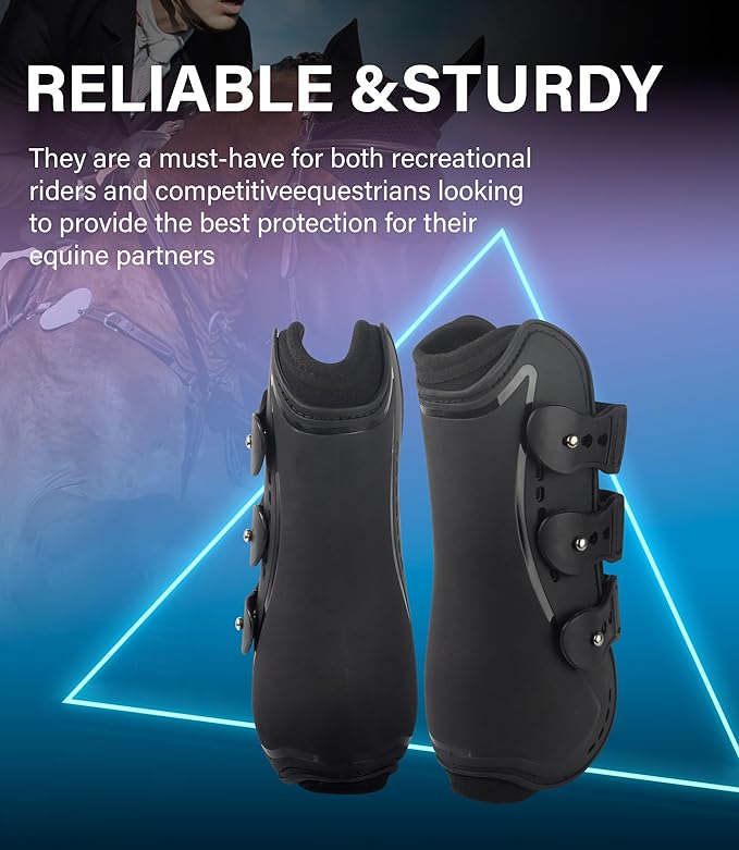 Horse Tendon Boots, Fetlock Boots & Open Front Boots for Jumping, Set of 4, Horse Protection Leg Guard
