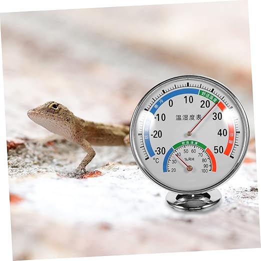 BESPORTBLE Dual Thermometer Hygrometer for Reptile Enclosures Humidity Sensor for Terrariums Easy to Install Space Saving