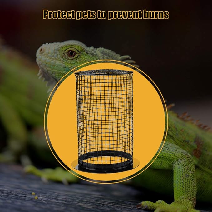 Square Reptile Lamp Cover Heating Light, Practical Design for Reptiles - Suitable for All Bulbs
