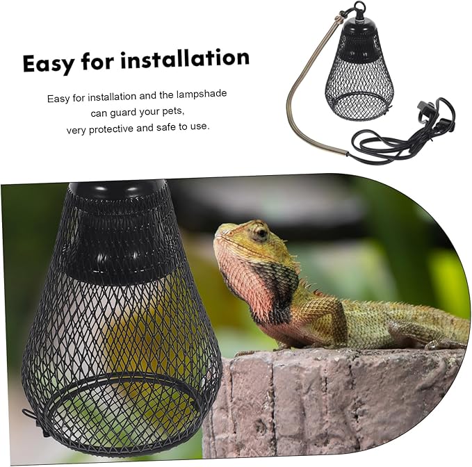 HANABASS Chameleon Cage Accessories Reptile Lamp Cover -Scald Light Cover Heat Lamp for Reptiles