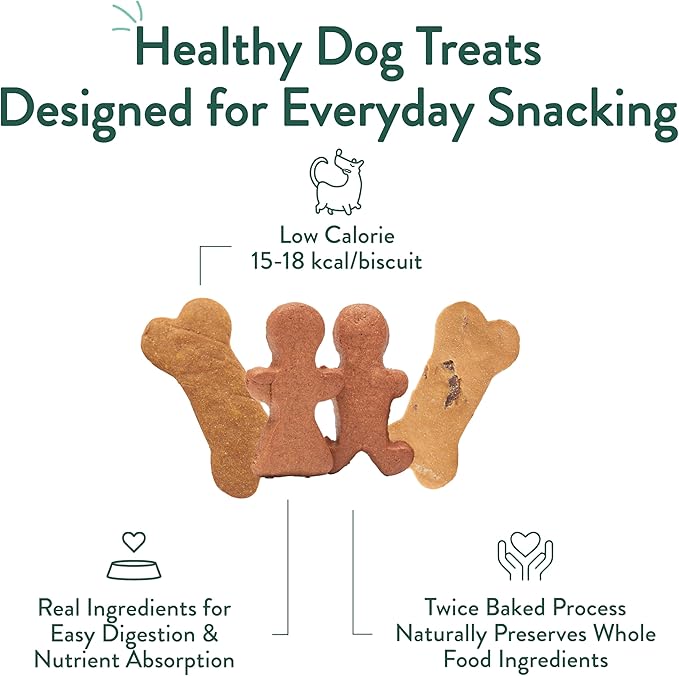 Portland Pet Food Company Natural Dog Treats Variety Pumpkin Gingerbread & Bacon Dog Biscuits - Grain-Free, Human-Grade Healthy Training & Snacks - Puppy, Small, Large Breed - Made in the USA - 3 Pack