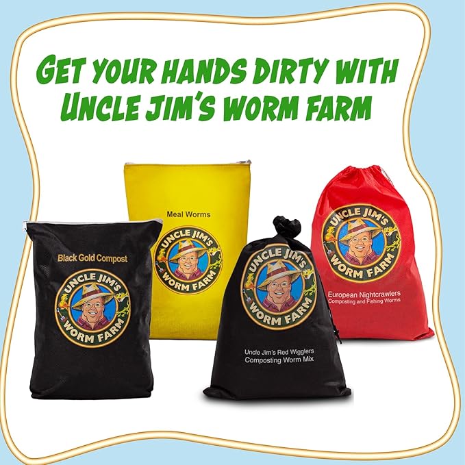 Uncle Jim's Worm Farm 5000 Count Mealworms for Reptiles and Chickens | Mealworms for Feeding Lizard, Gecko, Bearded Dragons, Chickens, Birds, and More | Suitable for Fishing Bait