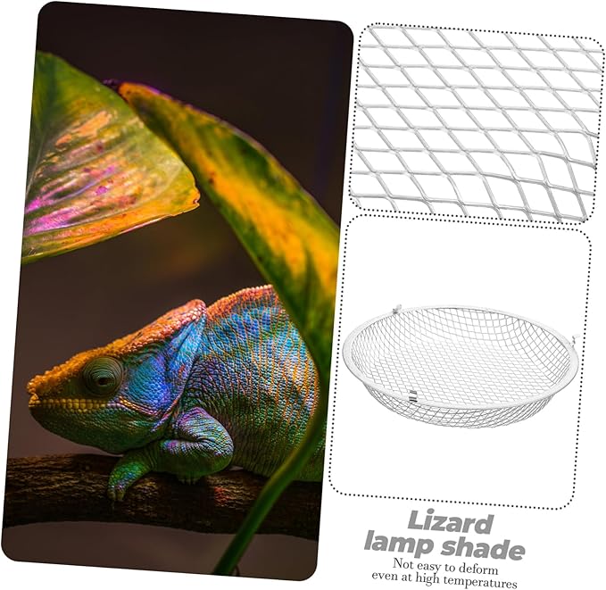 Garneck Scalding Mesh Cover for Reptile Heat Lamp Pet Cage Shade Heat Light for Reptiles Flukers