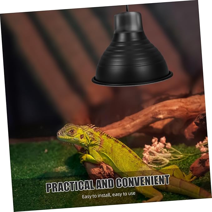 Happyyami 1pc Tortoise Enclosure Heat Lamp Lizard Lamp Shade Reptile Dome for Tank