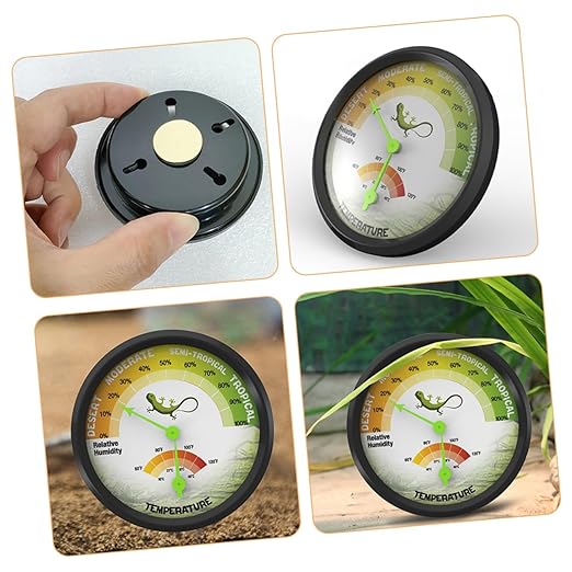 GALPADA High-Precision Reptile Thermometer Humidity Gauge Mechanical Temperature Measuring Device for Terrarium Home Easy to Use Clear Display Design