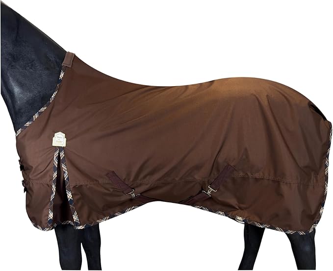 BARN & STABLE 600D Ripstop Lightweight Horse Turnout Sheet No Fill,Water-Resistant & Breathable Horse Blanket for Spring and Mild Weather, with Anti-Rub Fleece Withers