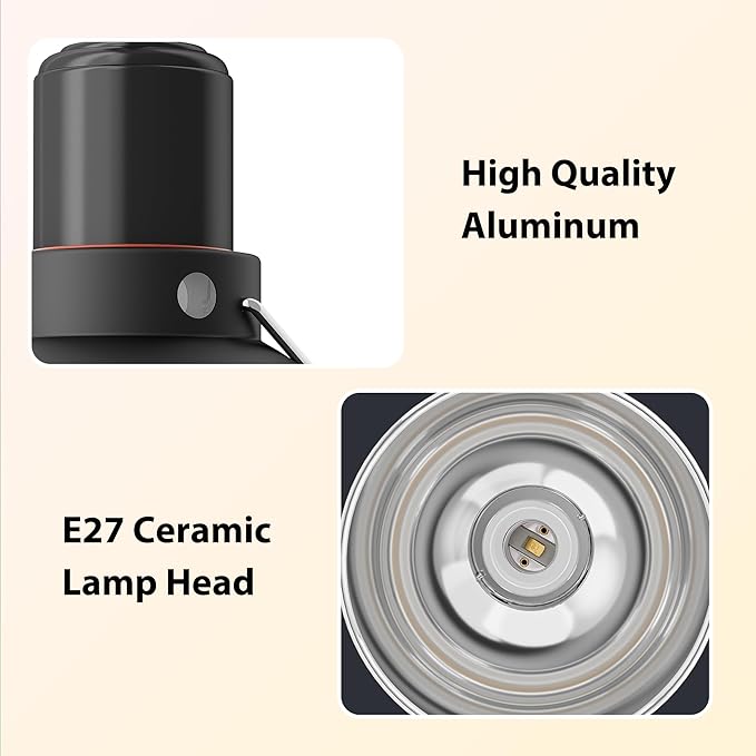 Reptile Light Fixture with Dimming Thermostat, 5.5 Inch Deep Dome Lamp Fixture with Temperature Controller for Bearded Dragon, Turtle, Snake and Lizard Tanks, Max 100W