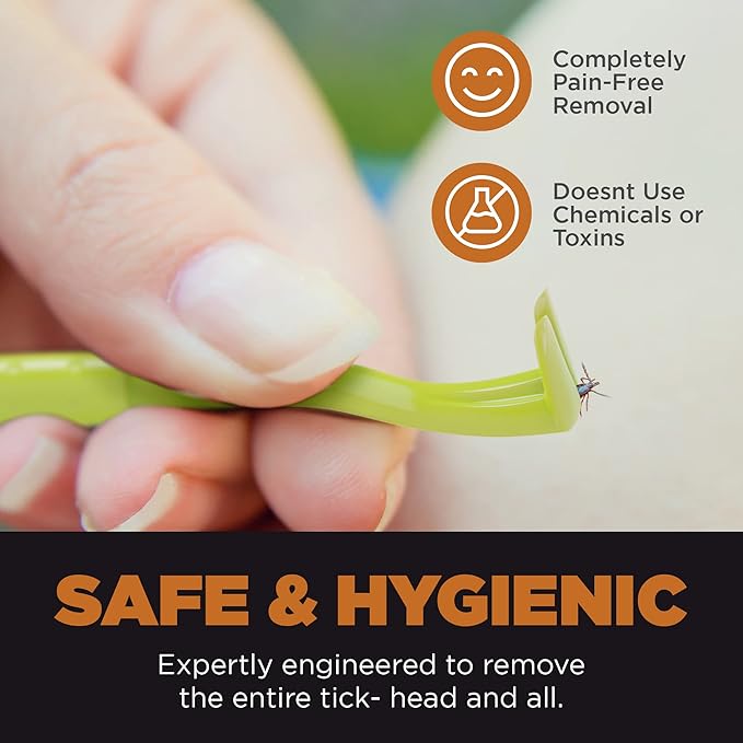 Homesake Tick Remover Tool for Dogs, Cats & Humans – Tick Removal Kit (3 Pack) with Built-in Keychain Hole – Removes Tick Head & Body – Pain-Free, Chemical-Free