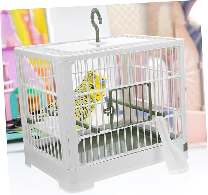 YARNOW Foldable Bird Cage Carrier with Stand Portable Travel Cage for Parakeets Cockatiels and Small Birds Lightweight and Convenient for Outdoor Adventures