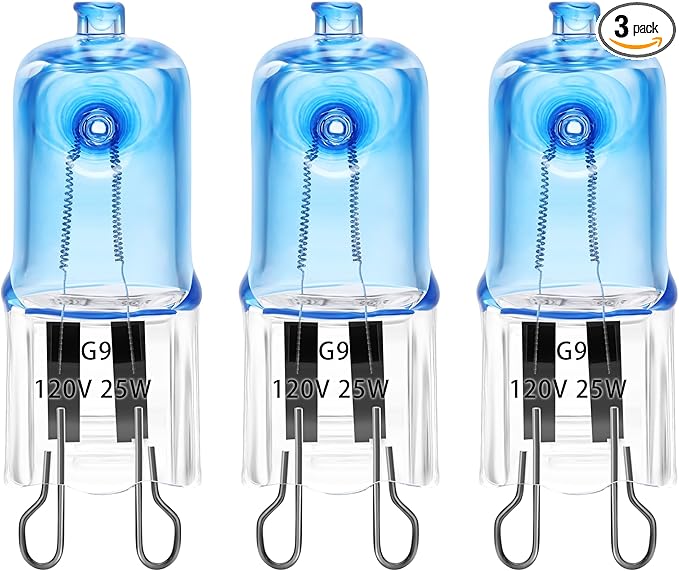 3 Pack UVA UVB Reptile Light Halogen Bulbs Beads Heat Lamp (25 Watt) Day Blue